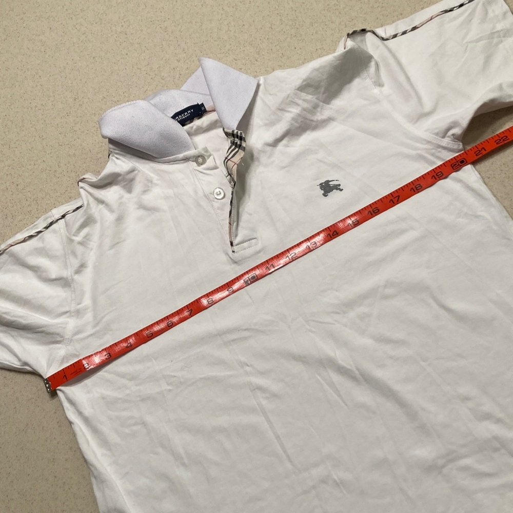 Burberry London Classic White Polo with Iconic Trim Women Size M - Picture 5 of 13